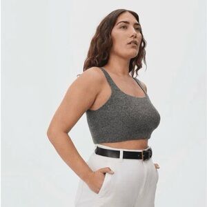 Everlane Heathered Charcoal Cozy-Stretch Tank